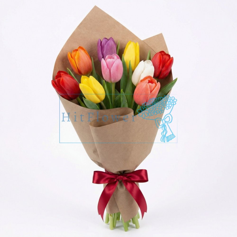 Букет цветов из: Тюльпаны